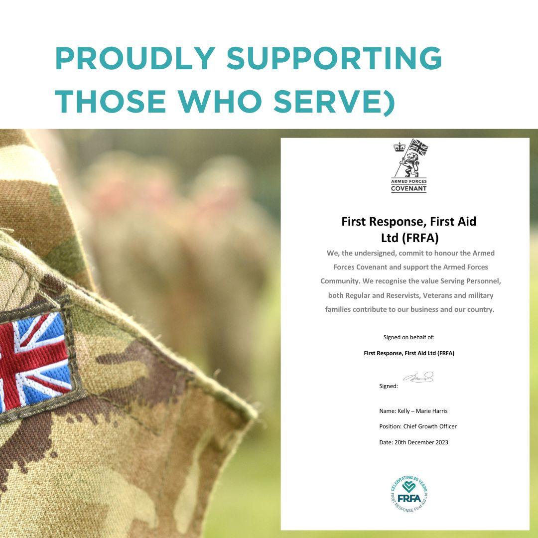 Armed forces covenant signed by first response first aid
